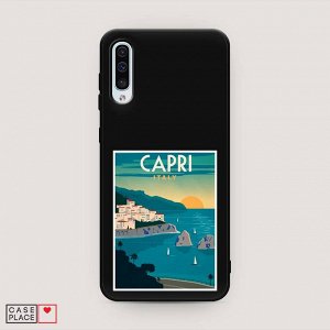 Матовый силиконовый чехол Постер остров Капри на Samsung Galaxy A50