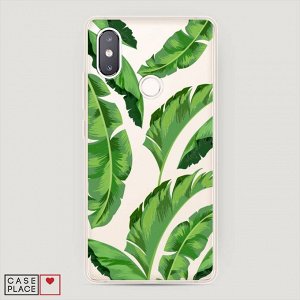 Силиконовый чехол Зеленые листья пальмы на Xiaomi Mi 8 SE