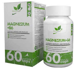 Natural Supp MG+B6 Магний + B6, 60 капс