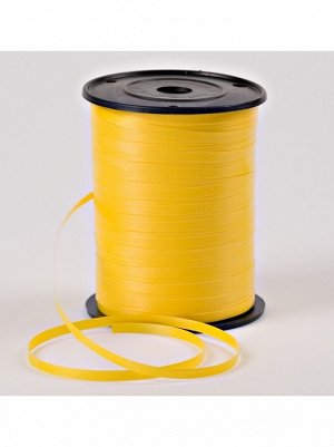 Лента простая 0,5 см х 500 м цвет желтый Р0503