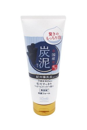 JP/ Loshi Moist Aid Whipped Facial Wash (Charcoal & Mud) Пенка для умывания Древесный уголь и Глина, 120гр