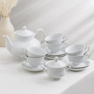 Чайный сервиз Nedek, 6 персон, 14 предметов, чайник 1,8 л, чашки 200 мл