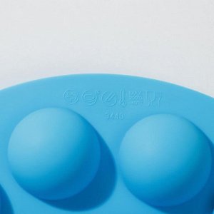 Форма силиконовая для леденцов Доляна «Лолли-поп», 26x25x4 см, 18 ячеек (d=3,7 см), с палочками, цвет МИКС