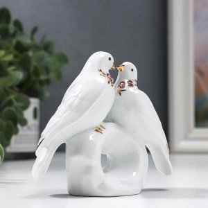 Сувенир "Два голубя на камушке" со стразами