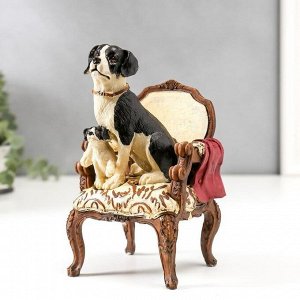 Сувенир полистоун "Собаки в кресле" 18,5х9,5х9,5 см