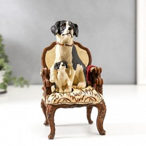 Сувенир полистоун "Собаки в кресле" 18,5х9,5х9,5 см