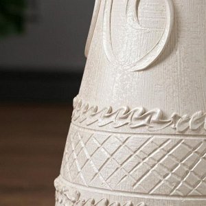 Ваза напольная "Осень", резка, керамика, белая, 60 см, микс
