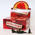 БЛАГОВОНИЯ конусы HEM cones Red Rose красная роза 12шт