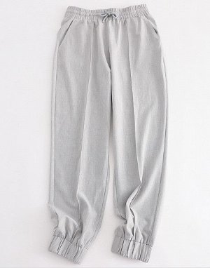 Женские брюки-джоггеры, цвет серый