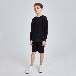 Комплект (джемпер, шорты) для мальчика, чёрный