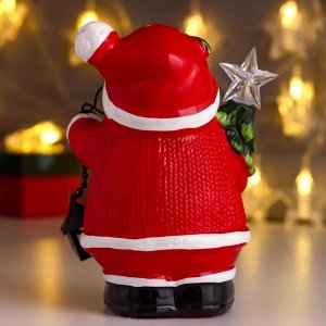Сувенир керамика свет "Дед Мороз/Снеговик с фонариком и ёлочкой" МИКС 16х9х12,8 см
