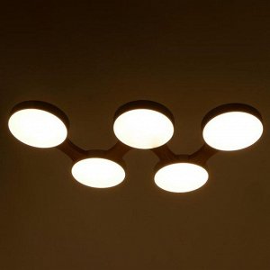 Люстра 625360/5 LED 65Вт 3 режима 3000-6000К светлое дерево 80х47х5 см BayerLux