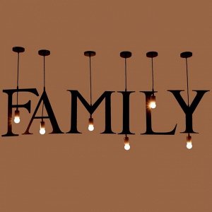 Светильник подвесной "FAMILY" 6х40Вт E27 черный