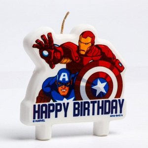 Свеча в торт "Happy Birthday", Мстители