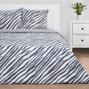 Постельное белье 1.5 сп Zebra 143*215 см, 150*214 см, 70*70 см - 2 шт