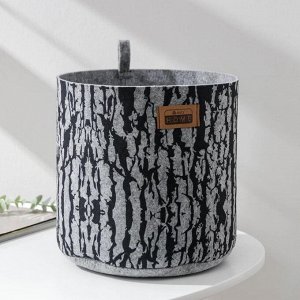 Корзина для хранения EcoPrint «Кора», 8 л, 24?24?22 см, цвет светло-серый