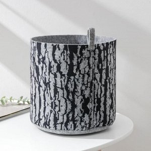 Корзина для хранения EcoPrint «Кора», 8 л, 24?24?22 см, цвет светло-серый