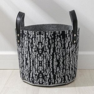 Корзина для хранения EcoPrint «Кора», 24 л, 34x34x29 см, цвет светло-серый