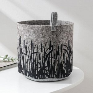 Корзина для хранения EcoPrint «Камыш», 3 л, 17?17?16 см, цвет светло-серый