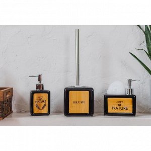 Дозатор для мыла SAVANNA «Природа», 350 мл, чёрный