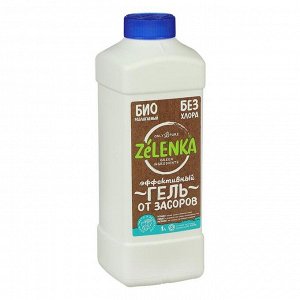 Чистящее средство Zelenka для устранения засоров в канализационных трубах 1 л