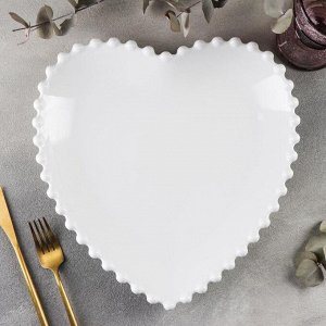 Тарелка Magistro «Сердце», d=30 см, цвет белый
