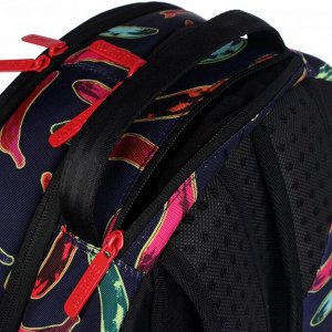 Рюкзак молодежный с эргономичной спинкой, deVENTE Red Label, 39 х 30 х 17 см, Sneakers, синий
