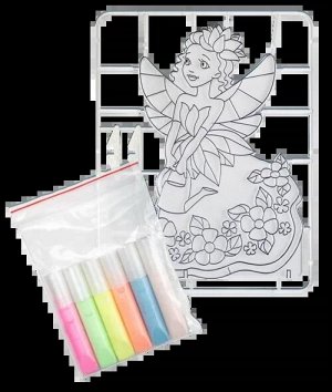 Набор красок по стеклу с трафаретом «Цветочная фея»