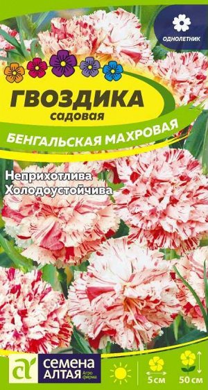 Цветы Гвоздика Бенгальская cадовая/Сем Алт/цп 0,1 гр.