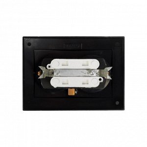 Розетка «Элект» RS 16-238-Ч, двухместная, с з/к, скрытая, черная