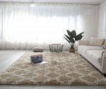 Мохнатый коврик, принт &quot;Узор&quot;, цвет бежево-коричневый, 40*60см