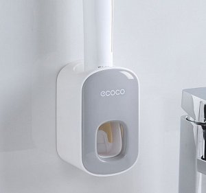 Диспенсер для зубной пасты, надпись "Ecoco", цвет серый