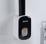 Диспенсер для зубной пасты, надпись &quot;Ecoco&quot;, цвет черный