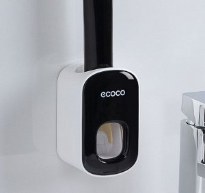 Диспенсер для зубной пасты, надпись "Ecoco", цвет черный