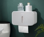 Диспенсер для туалетной бумаги, надпись &quot;Ecoco&quot;, цвет серый