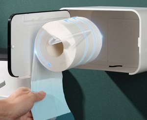 Диспенсер для туалетной бумаги, надпись "Ecoco", цвет серый