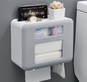 Органайзер для туалетной бумаги, цвет серый/белый