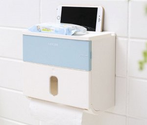 Диспенсер для туалетной бумаги, цвет голубой/белый