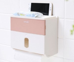 Диспенсер для туалетной бумаги, цвет розовый/белый