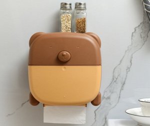 Диспенсер для туалетной бумаги или бумажных полотенец, принт "Мишка"