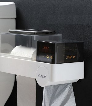 Диспенсер для туалетной бумаги и пакетов, цвет белый
