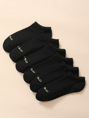 6 пар мужские носки с текстовым принтом