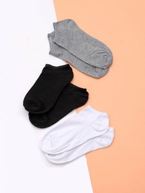 3 пары Мужские однотонные носки