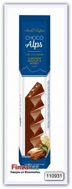 Молочный шоколад с кусочками миндальной нуги с медом Ma?tre Truffout Choco Alps 90 гр