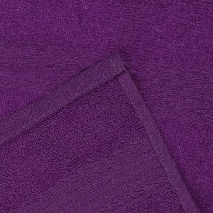 Полотенце махровое 35х60см, гладкокрашенное, 325г/м2, фиолетовый (баклажановый) (Россия)