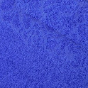 Полотенце махровое 35х60см, гладкокрашенное, 350г/м2, темно-голубой (Россия)