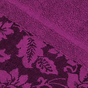 Полотенце махровое 35х60см, гладкокрашенное, 375г/м2, пурпурный (Россия)
