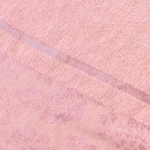 Полотенце махровое 35х60см, гладкокрашенное, 375г/м2, пыльная роза (Россия)