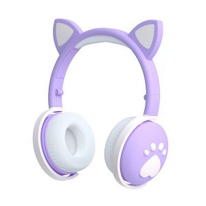 Беспроводные наушники Cat Ear BK1 со светящимися ушками и лапками