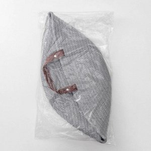 Корзина для хранения плетёная ручной работы «Луиза», 33x33x16 см, цвет бежево-серый